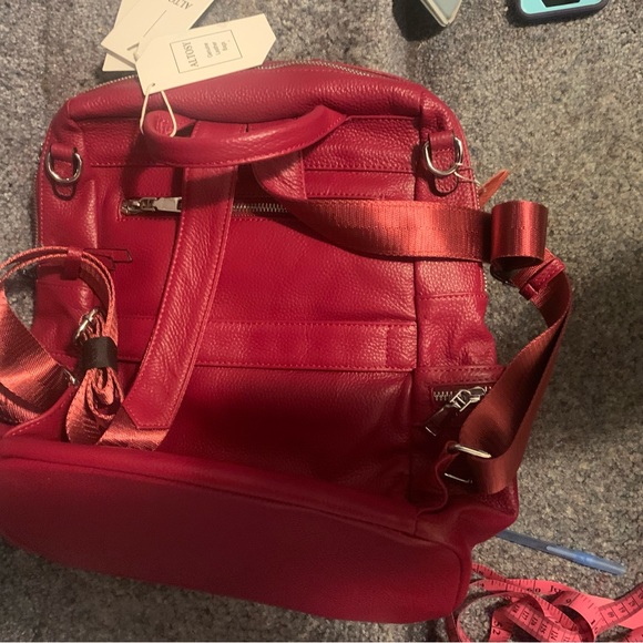Altosy Genuine Leather top grain backpack-Red - Picture 4 of 10